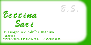 bettina sari business card